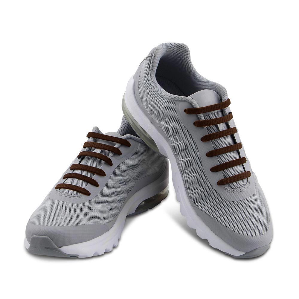 Casual Elastic Silicone No-Tie Shoelaces Brown
