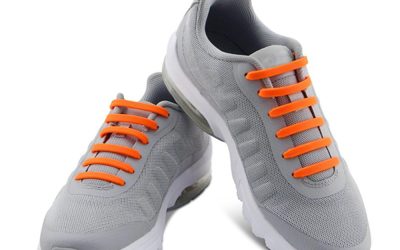 Casual Elastic Silicone No-Tie Shoelaces Orange