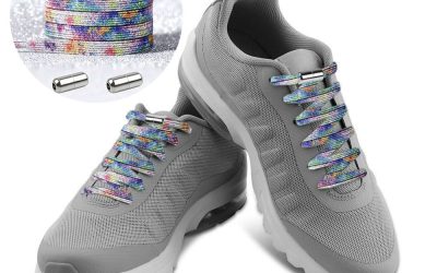 Casual Elastic Lock No-Tie Shoelaces Glitter Paint