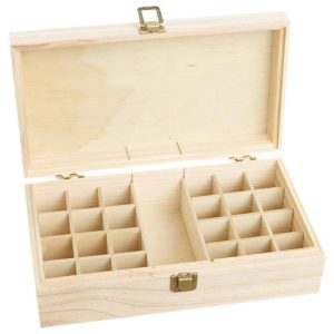 Aromatherapy Essential Oil Box Wooden 25 Slots