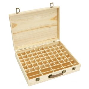 Aromatherapy Essential Oil Box Wooden 70 Slots