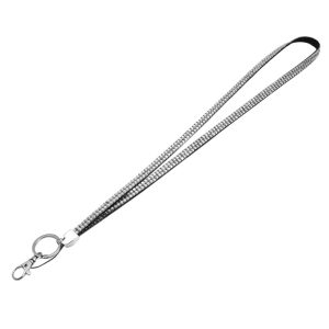 Lanyard Rhinestone Crystal Bling Cruise Travel ID Silver