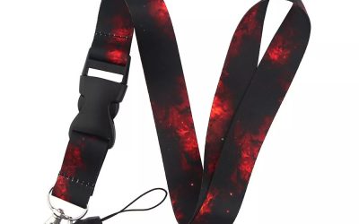 Lanyard Polyester Cruise Travel ID Galaxy Red