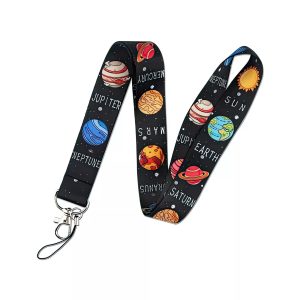 Lanyard Polyester Cruise Travel ID Planets