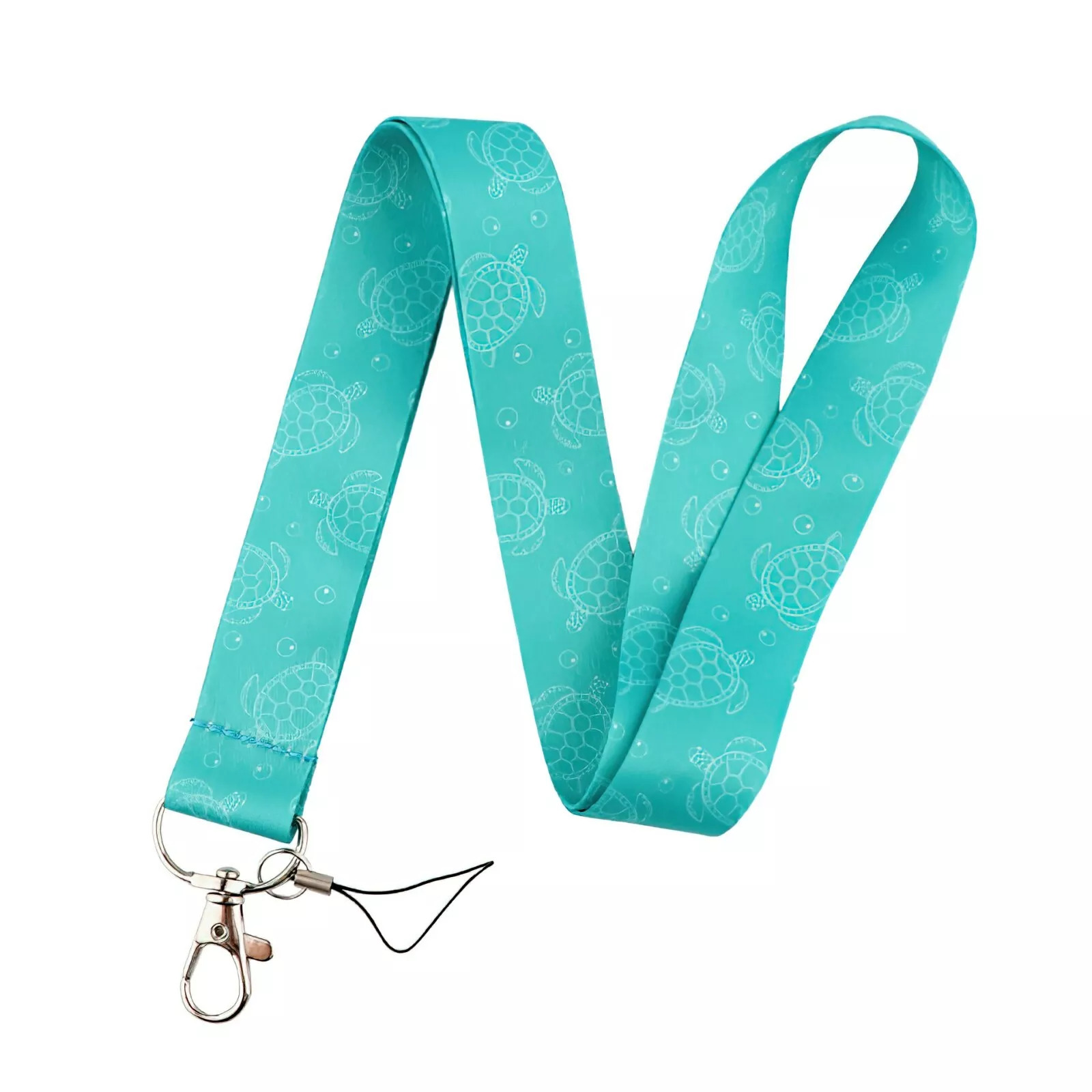 Lanyard Polyester Cruise Travel ID Sea Turtles Turquoise