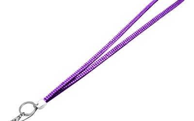 Lanyard Rhinestone Crystal Bling Cruise Travel ID Purple